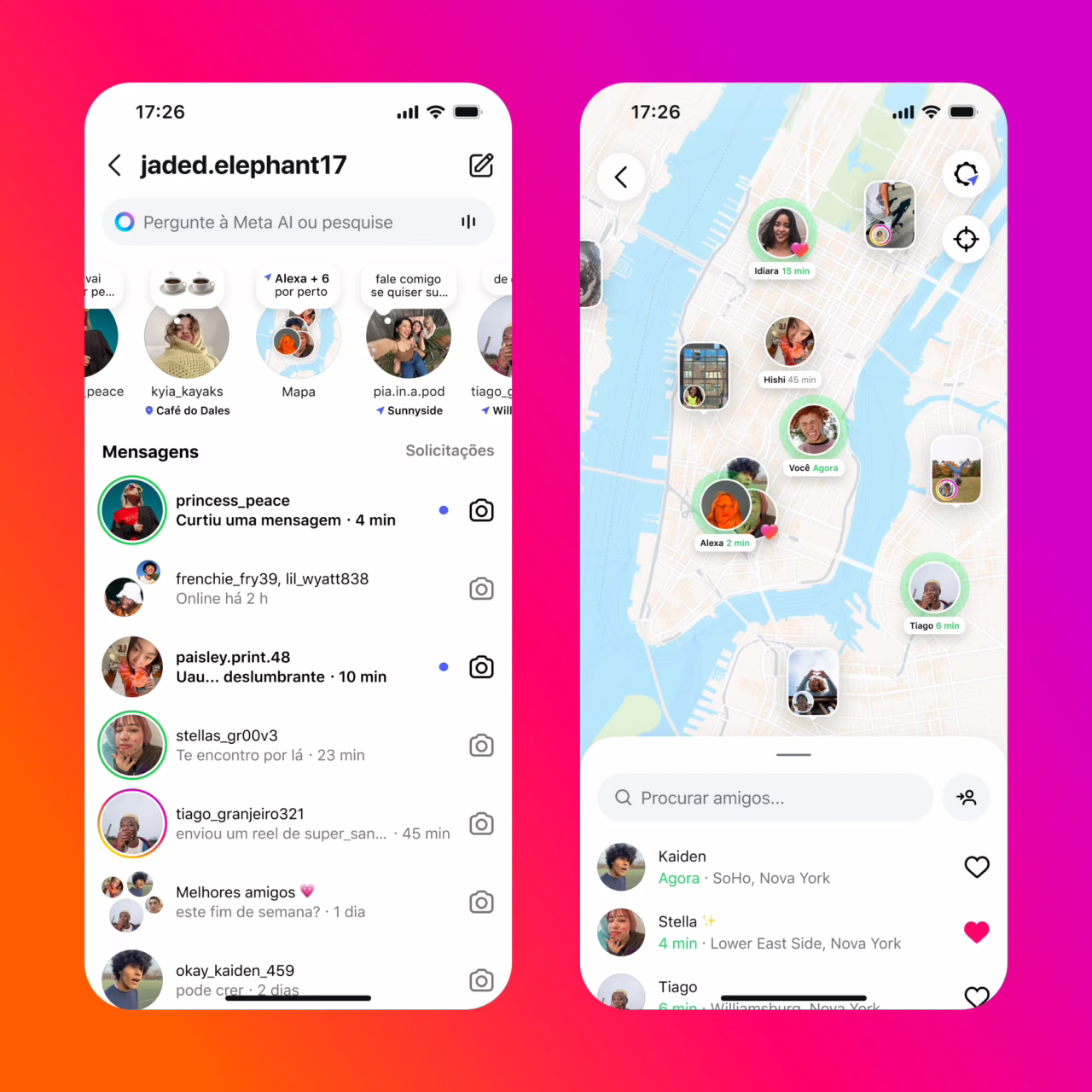 Mapa do Instagram