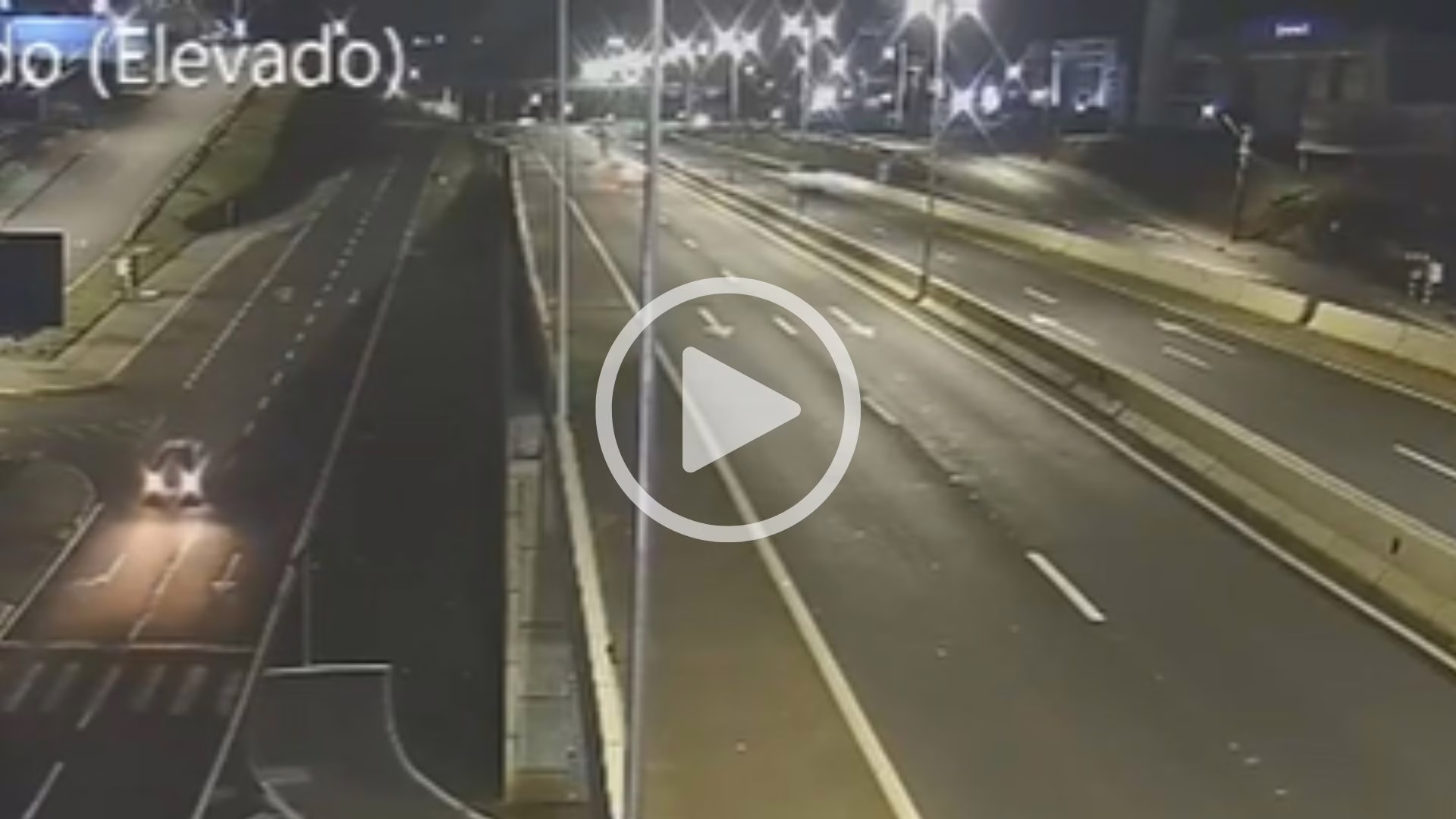 Acidente ocorreu na madrugada de sábado (2) | Imagem: Polícia Municipal de Chapecó/Reprodução