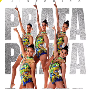 Mundial de GR: Brasil conquista prata inédita no conjunto geral | Foto: Reprodução/Confederação Brasileira de Ginástica