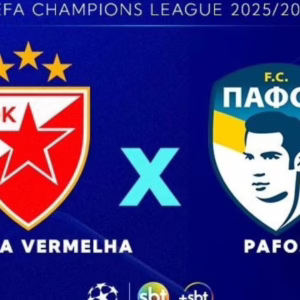 Estrela Vermelha x Pafos: onde assistir, escalações e horário do jogo pela Champions League 2025/26. | Foto: Divulgação / SBT SPORTS