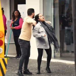 Experimento social: o que você faria se presenciasse uma agressão contra mulher? | Foto: Erionto Junior/SCC SBT
