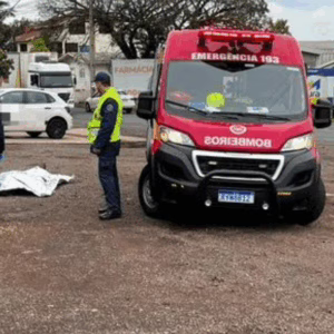 Homem é atropelado e tem cabeça esmagada por caminhão em SC | Imagem: Rudinei Heinle/Rede Peperi