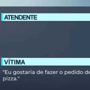 Mulher finge pedir pizza ao ligar para a PM e escapa de possível tentativa de feminicídio - Imagem: reprodução/ SBT
