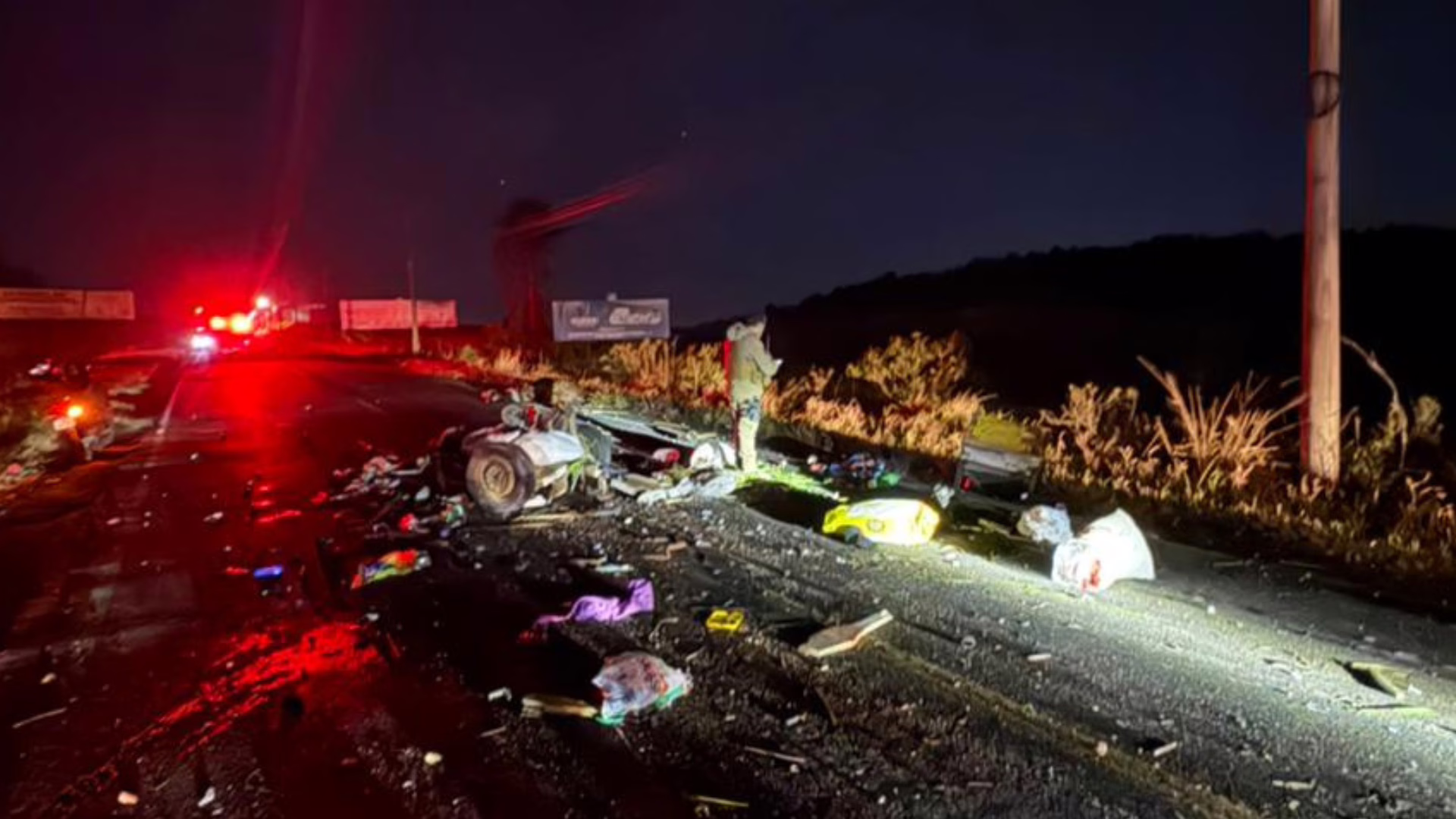 Homem sofre amputação após colisão entre carroça e caminhão em SC – Imagem: CBMSC/ reprodução