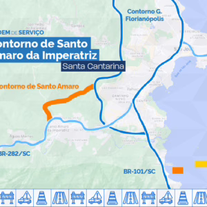 Obra de contorno rodoviário terá cinco viadutos e pista duplicada na BR-282; diz DNIT