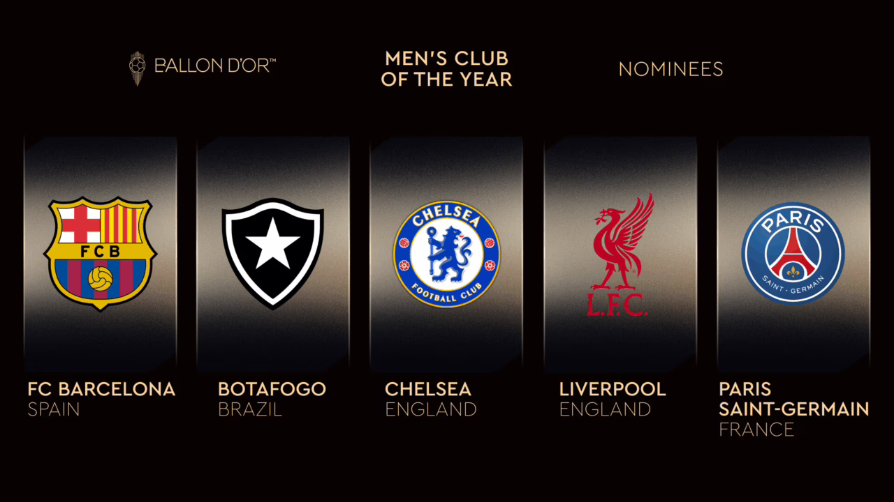 Brasil em destaque na Bola de Ouro 2025: Raphinha, Vinícius Júnior e Botafogo estão entre os finalistas. Veja todos os indicados brasileiros na premiação da France Football.