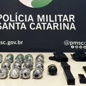 Jovem de 18 anos é detido com 16 granadas em SC | Imagem: PM