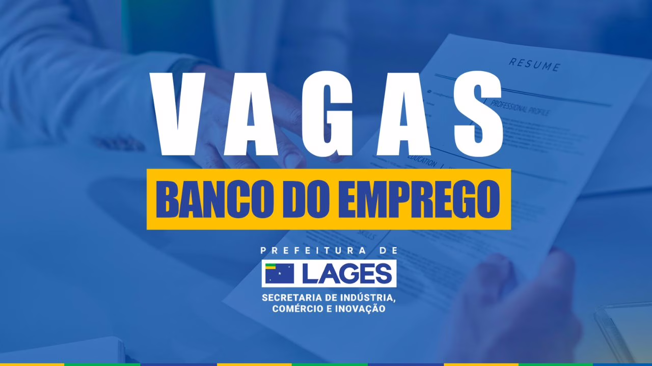 Banco do Emprego de Lages oferece mais de 300 vagas de trabalho | Arte: João Francisco Custodio Maciel