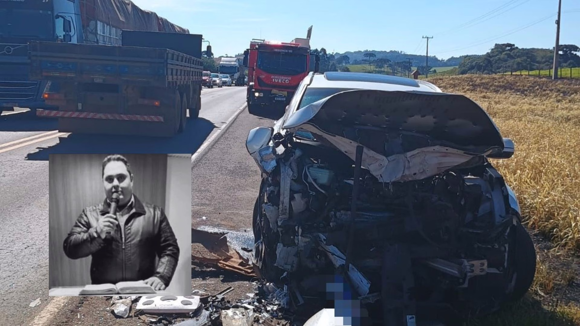 ‘Grande amigo e profissional’, veja quem era a vítima fatal do acidente na BR-470 | Foto reprodução / CBMSC 