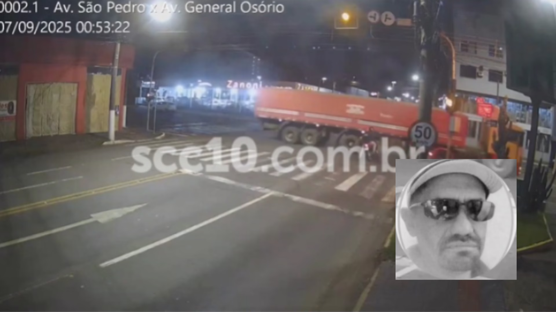 Identificado homem que morreu em acidente entre moto e carreta em SC | Imagem: Divulgação/ Cedido ao SCC10