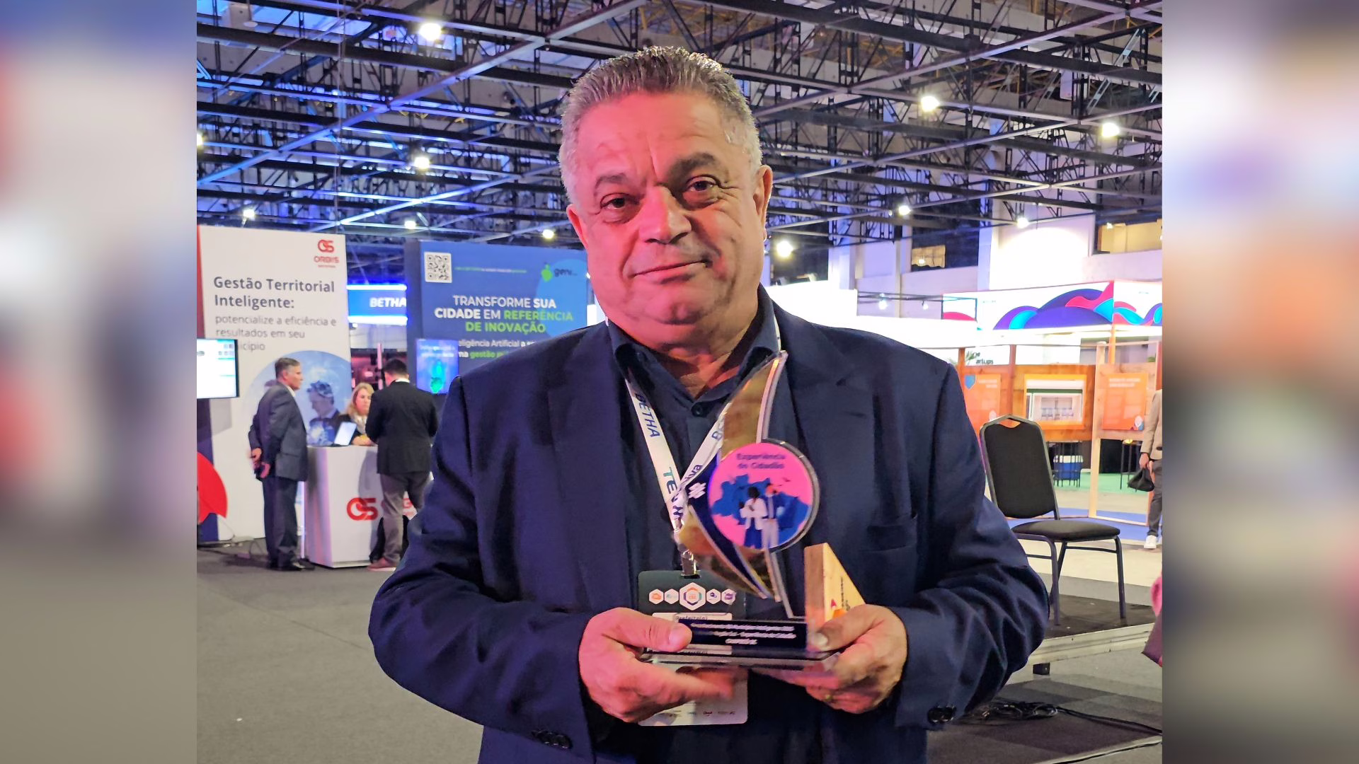 João Rodrigues, prefeito do Chapecó, no Connected Smart Cities | Imagem: Prefeitura de Chapecó/Reprodução