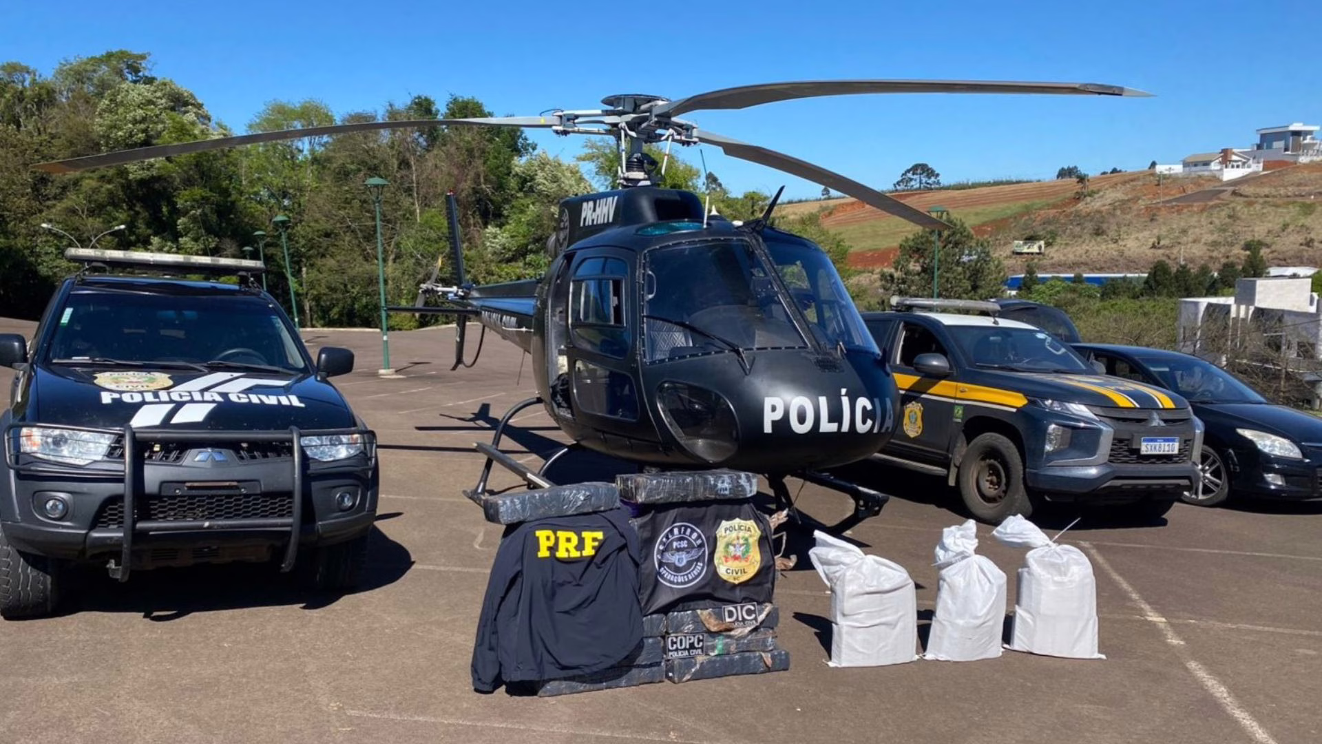Ação ocorreu em São Lourenço do Oeste | Imagem: PRF/Reprodução
