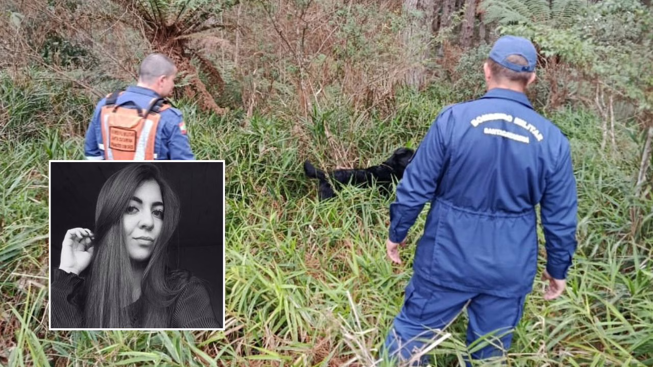 ‘Enrolada num cobertor’ Mulher desaparecida em SC é encontrada morta após buscas intensas | Fotos: Redes sociais | 5º BBM