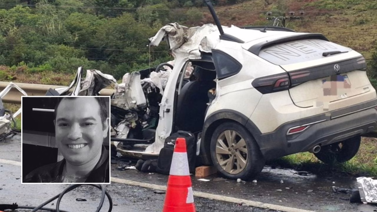 Identificado homem que morreu após colisão com caminhão na BR-116 em SC | Foto: 5º BBM Identificado homem que morreu após colisão com caminhão na BR-116 em SC | Foto: 5º BBM