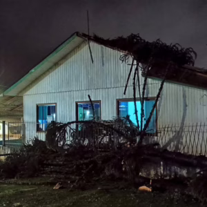Casa atingida em Monte Carlo | Imagem: Defesa Civil/Reprodução