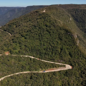 Obra da Serra do Faxinal que liga sul de SC ao RS está com 85% de conclusão | Foto: Divulgação/ Secom GOVSC