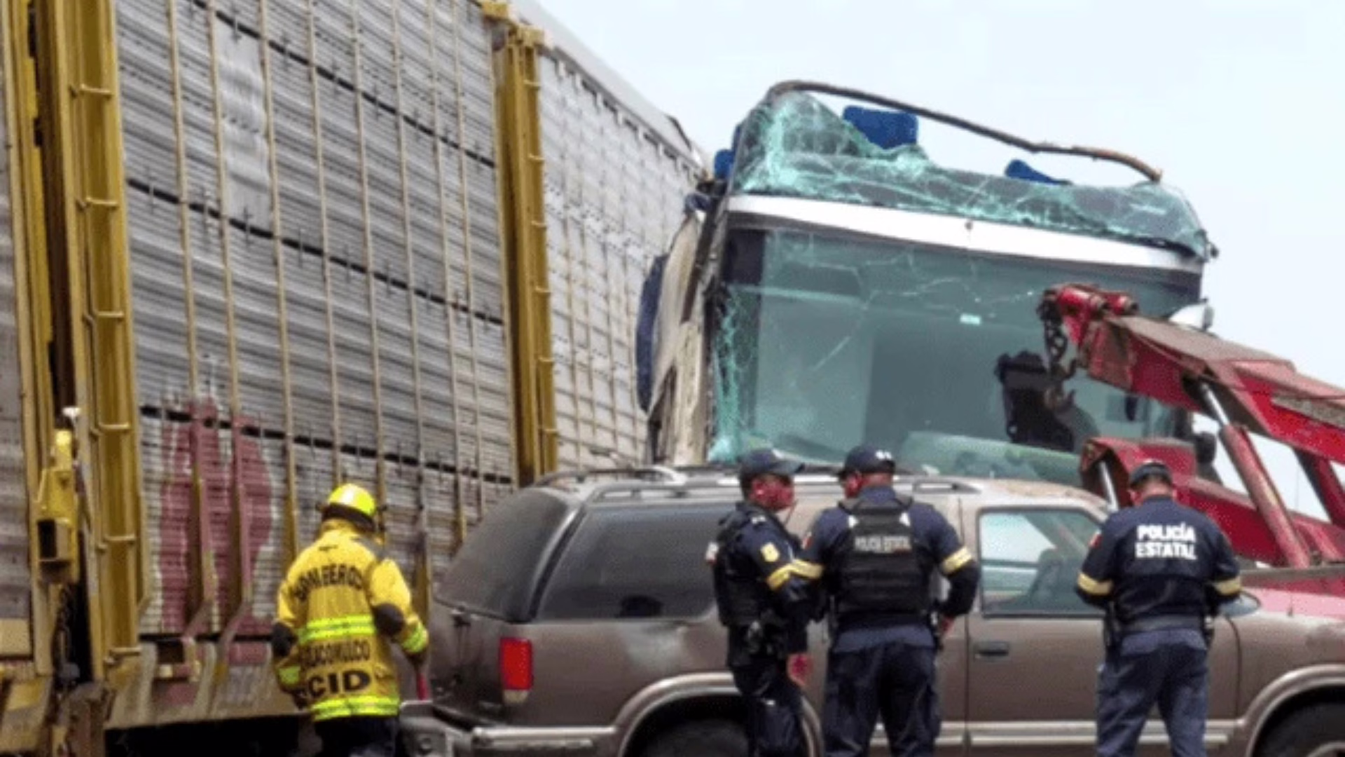 Acidente entre trem e ônibus deixa ao menos 10 mortos | Imagem: Reprodução/Reuters Acidente entre trem e ônibus deixa ao menos 10 mortos | Imagem: Reprodução/Reuters