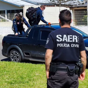 Criança de 2 anos morre após ser esfaqueada no pescoço em SC | Foto: SAER Polícia Civil/Reprodução