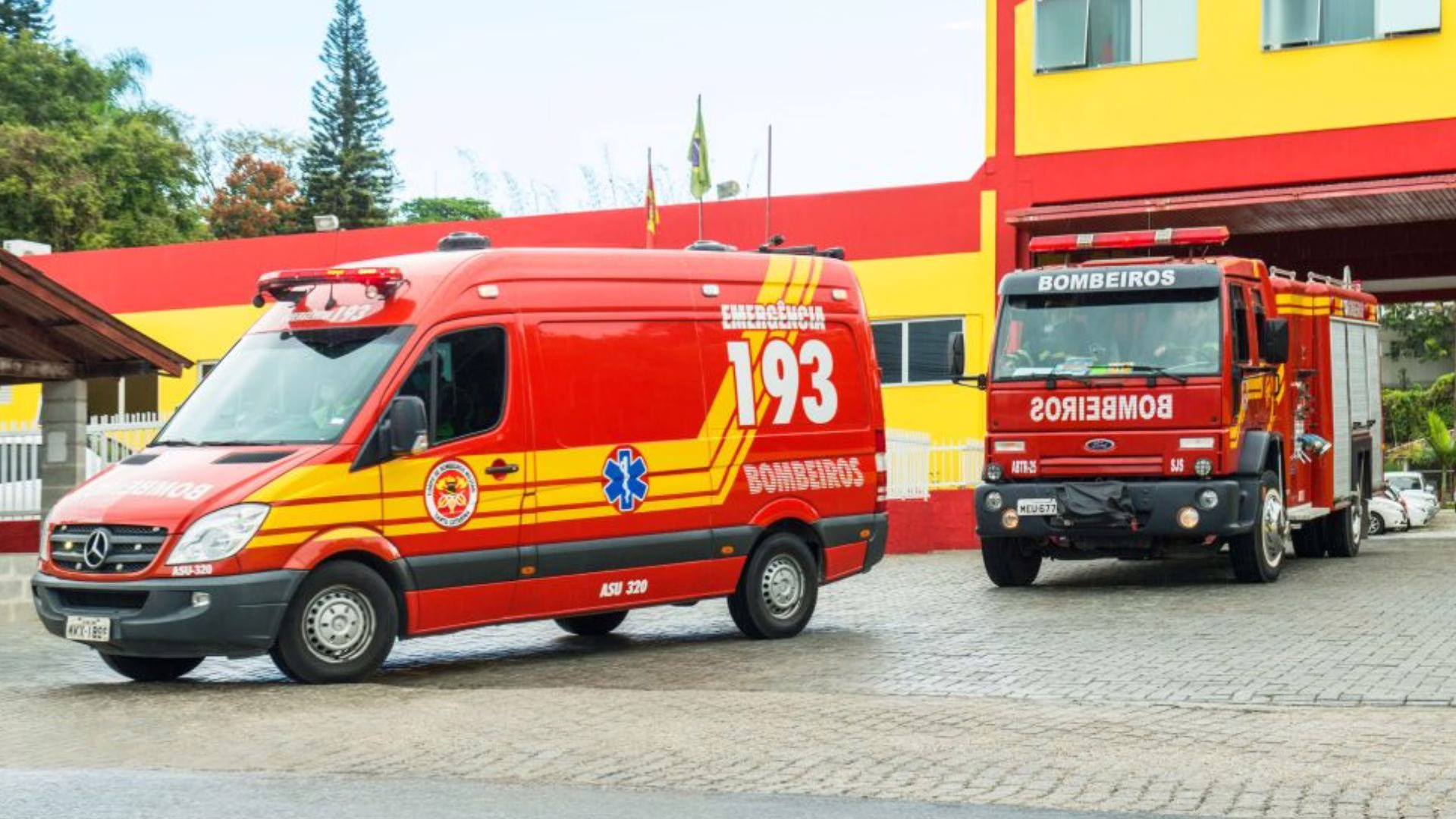 Homem morre após cair em poço de elevador em obras | Foto: reprodução/ CBMSC Homem morre após cair em poço de elevador em obras | Foto: reprodução/ CBMSC