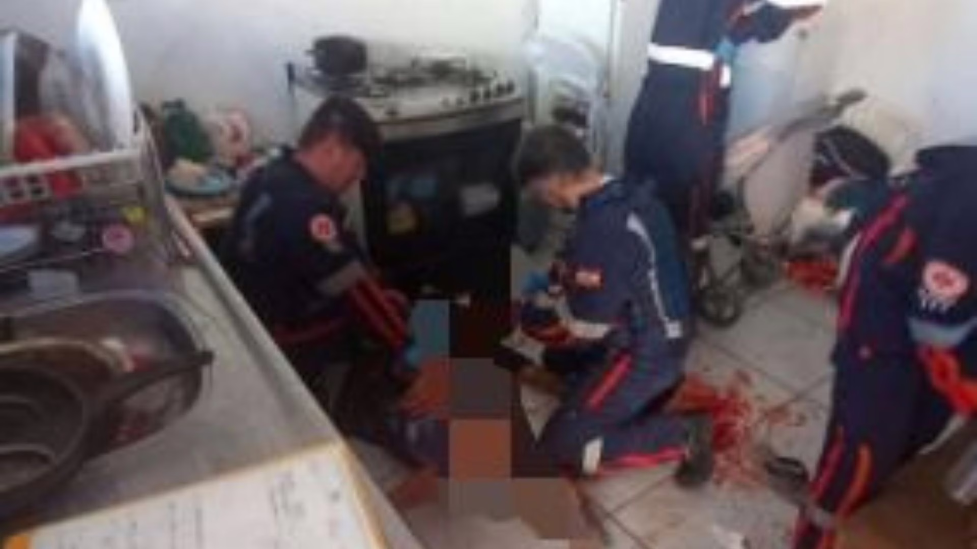 Durante discussão em SC mulher dá facada no peito do marido | Foto: PMSC/Reprodução