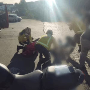 Motociclista morre após colisão com caminhão na SC-350 em SC | Imagem: Corpo de Bombeiros de SC