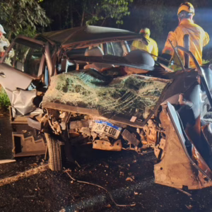 Dirigindo na contramão, motorista morre em acidente em pequena cidade de SC | Foto: PMRv/Reprodução