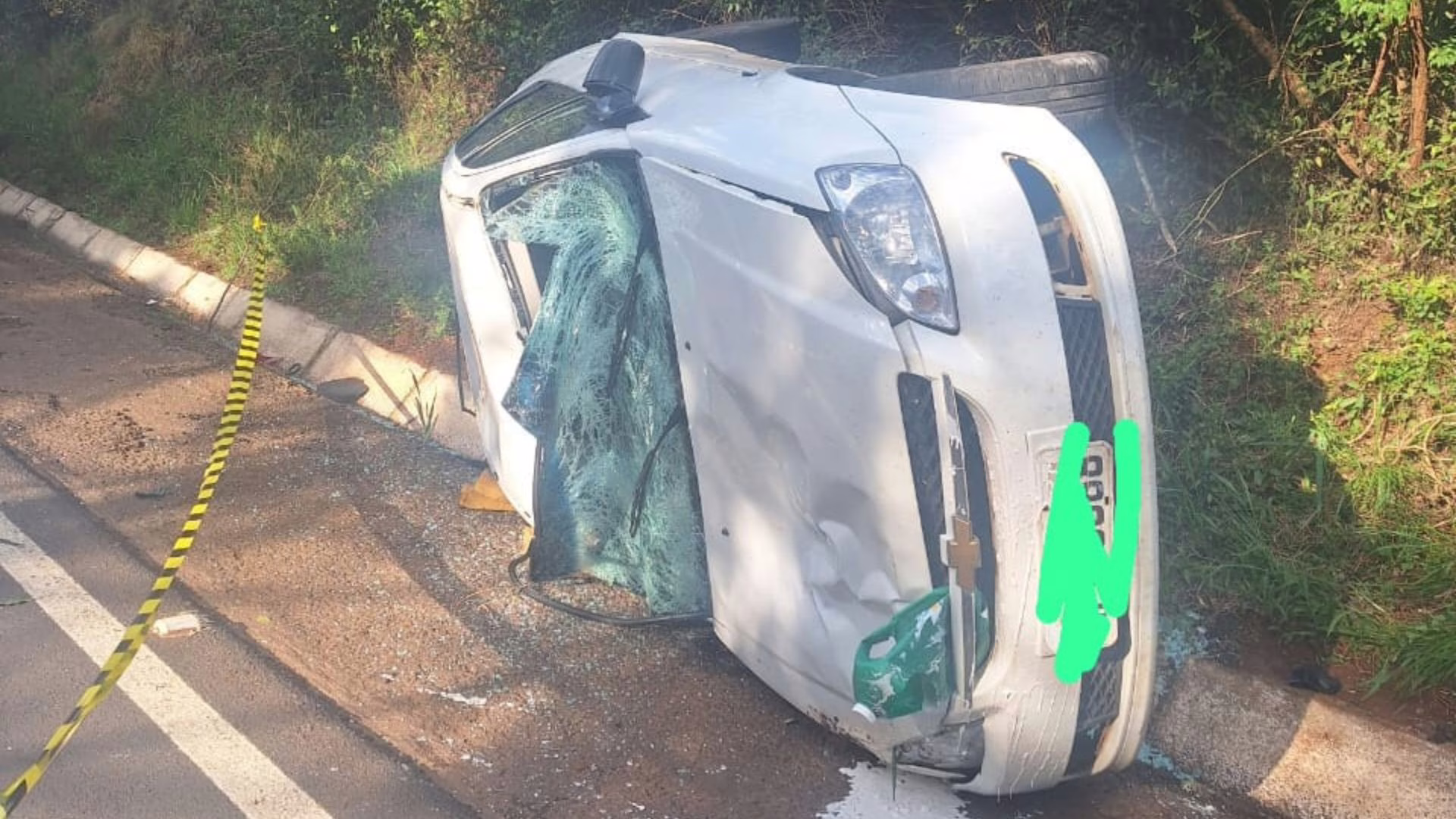 Trabalhador de SC morre atropelado durante sinalização em rodovia | Foto: PMRv/Reprodução