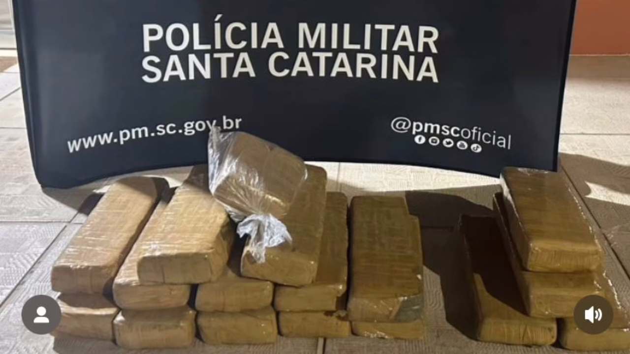 Polícia Militar apreende mais de 13 kg de maconha em Lages | Foto: Polícia Militar