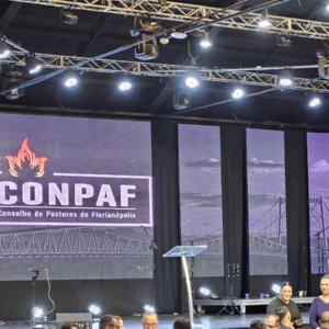 Pastores e autoridades se reúnem para lançamento oficial da Marcha para Jesus 2025 em Florianópolis | Foto: SCC10 