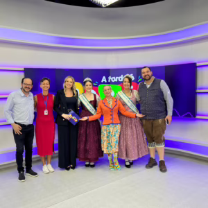 Realezas da Festa do Imigrante participam do programa ‘A Tarde é Nossa’ | Foto: SCC10