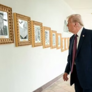 Trump substitui retrato de Biden na Casa Branca por quadro com 'caneta automática' | Foto: Divulgação/White House, via SBT News