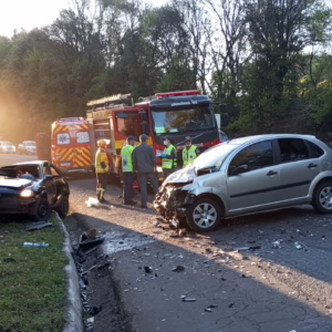 URGENTE: dois jovens morrem em colisão entre carros na BR-282 em SC | Imagem: CBMSC