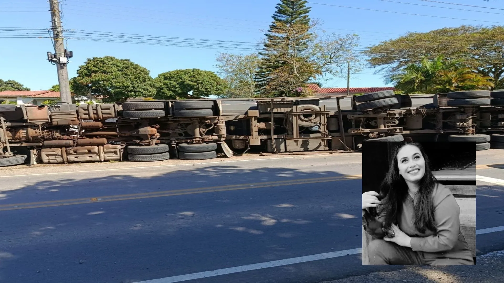 Caminhão tomba em rodovia de SC e deixa mulher morta; ‘amiga e dedicada’ | Foto: CBMSC/Redes sociais/Reprodução Caminhão tomba em rodovia de SC e deixa mulher morta; ‘amiga e dedicada’ | Foto: CBMSC/Redes sociais/Reprodução