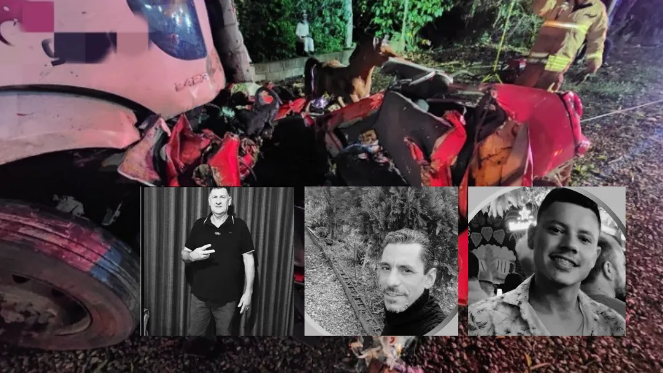 Quem eram os três homens que morreram em colisão frontal na BR-470 em SC | Imagem: Redes Sociais/ Divulgação Quem eram os três homens que morreram em colisão frontal na BR-470 em SC | Imagem: Redes Sociais/ Divulgação