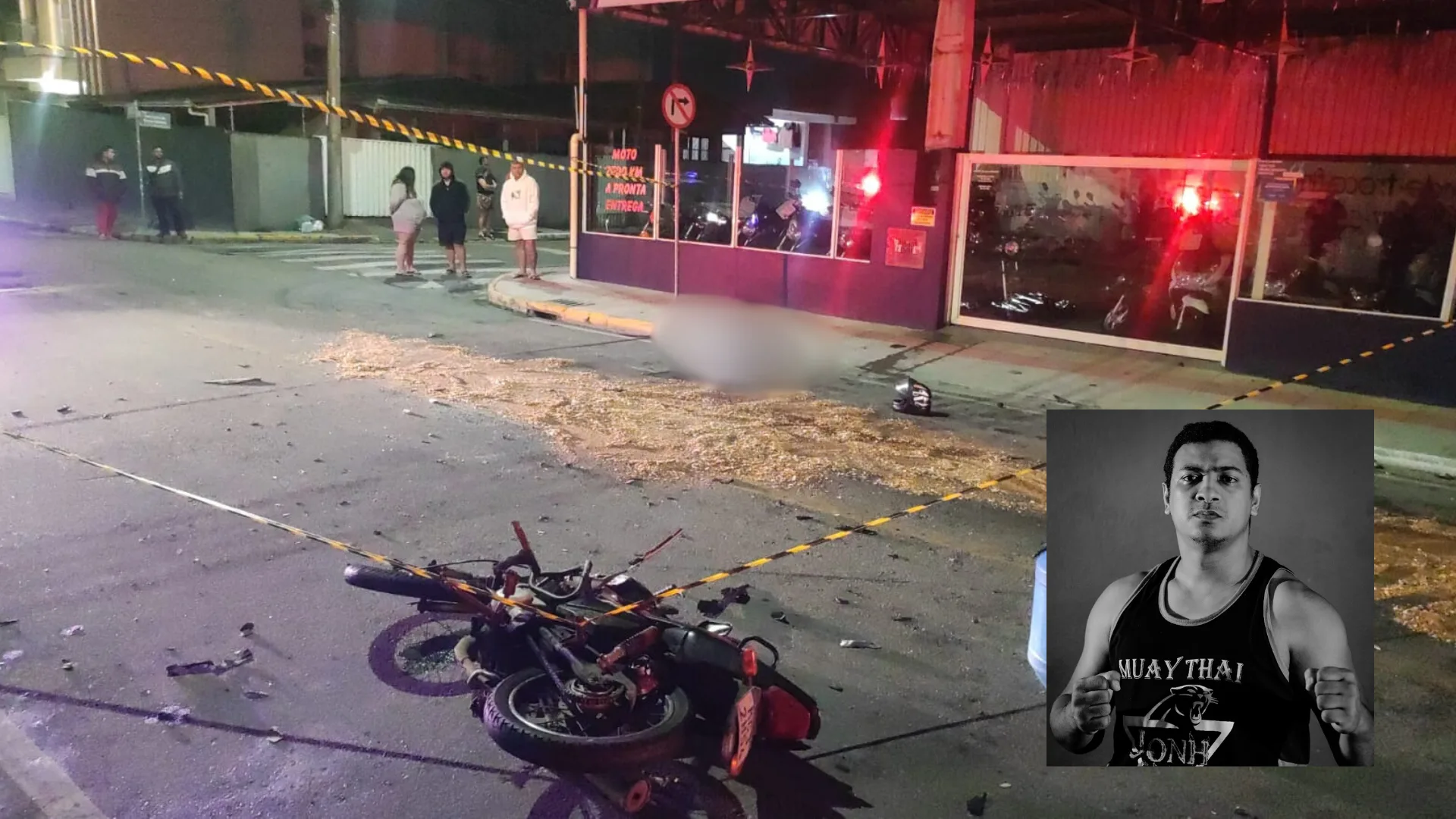 Quem era o motociclista que morreu em acidente violento em SC | Foto: CBMSC/Reprodução/Arquivo Pessoal Quem era o motociclista que morreu em acidente violento em SC | Foto: CBMSC/Reprodução/Arquivo Pessoal