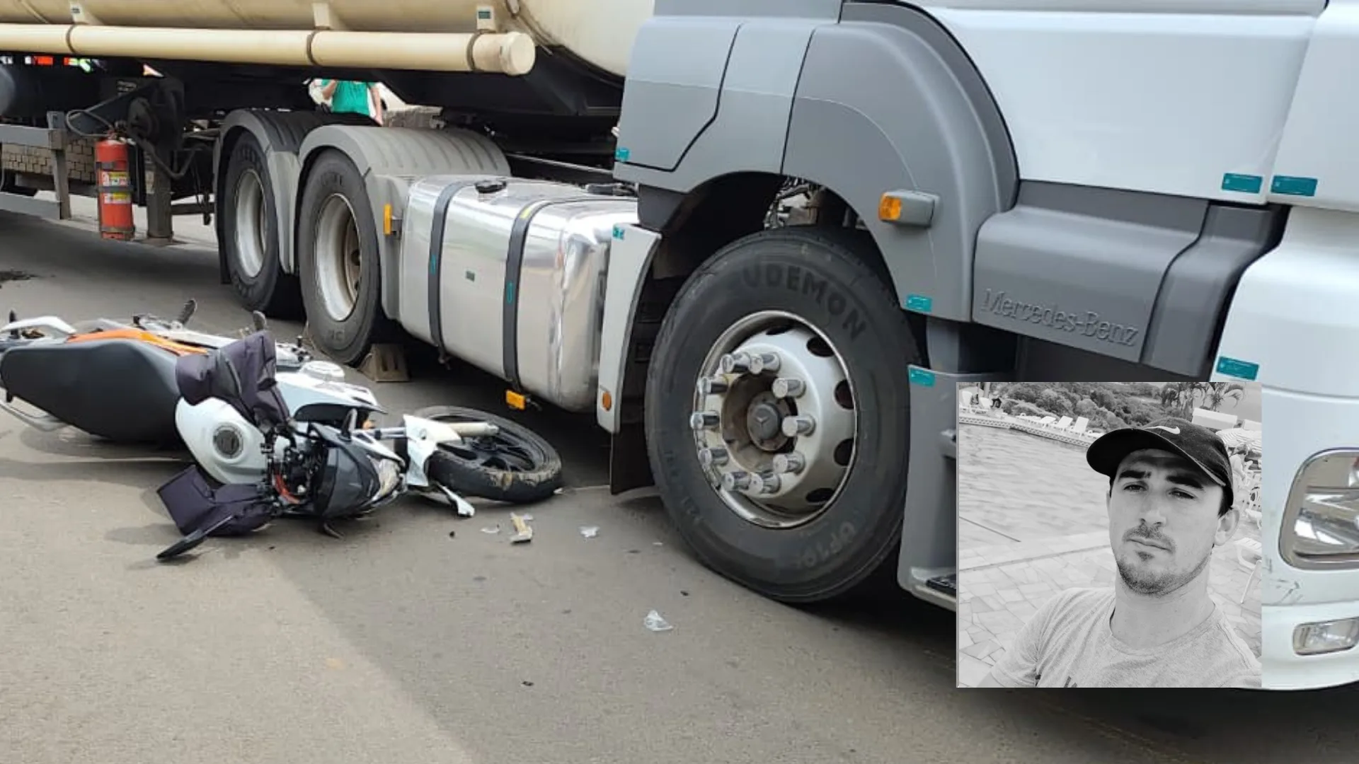 Quem era o motoboy que morreu em acidente com carreta em SC | Imagem: CBMSC / Redes Sociais 