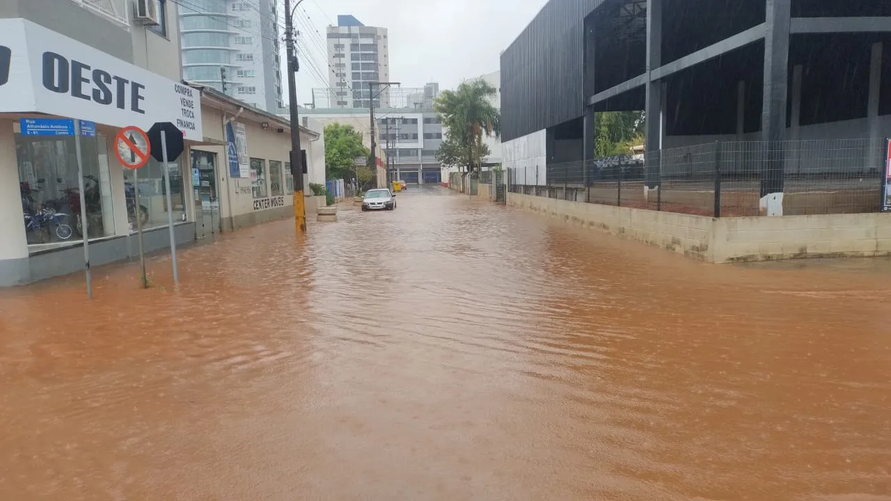 Chuvas e ventos fortes causam estragos no Oeste de SC; veja imagens (1)