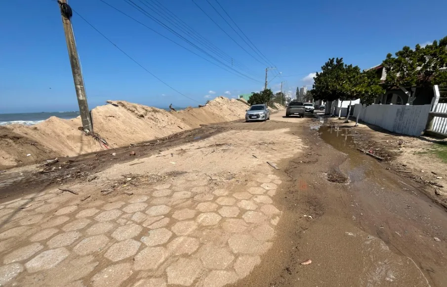 Cidade de SC decreta estado de emergência devido aos impactos da erosão costeira | Foto: Prefeitura Barra Velha/Divulgação
