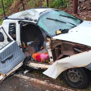 Acidente ocorreu no interior de Palmitos | Imagem: CBMSC/Reprodução