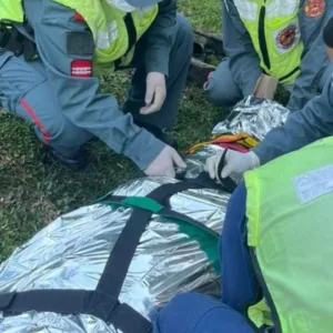 Homem fica ferido após queda de cavalo em área rural de Urubici | Foto: 5º BBM