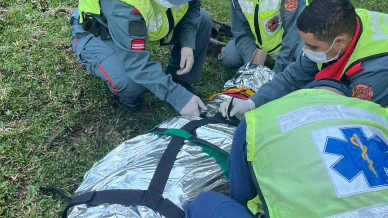 Homem fica ferido após queda de cavalo em área rural de Urubici | Foto: 5º BBM