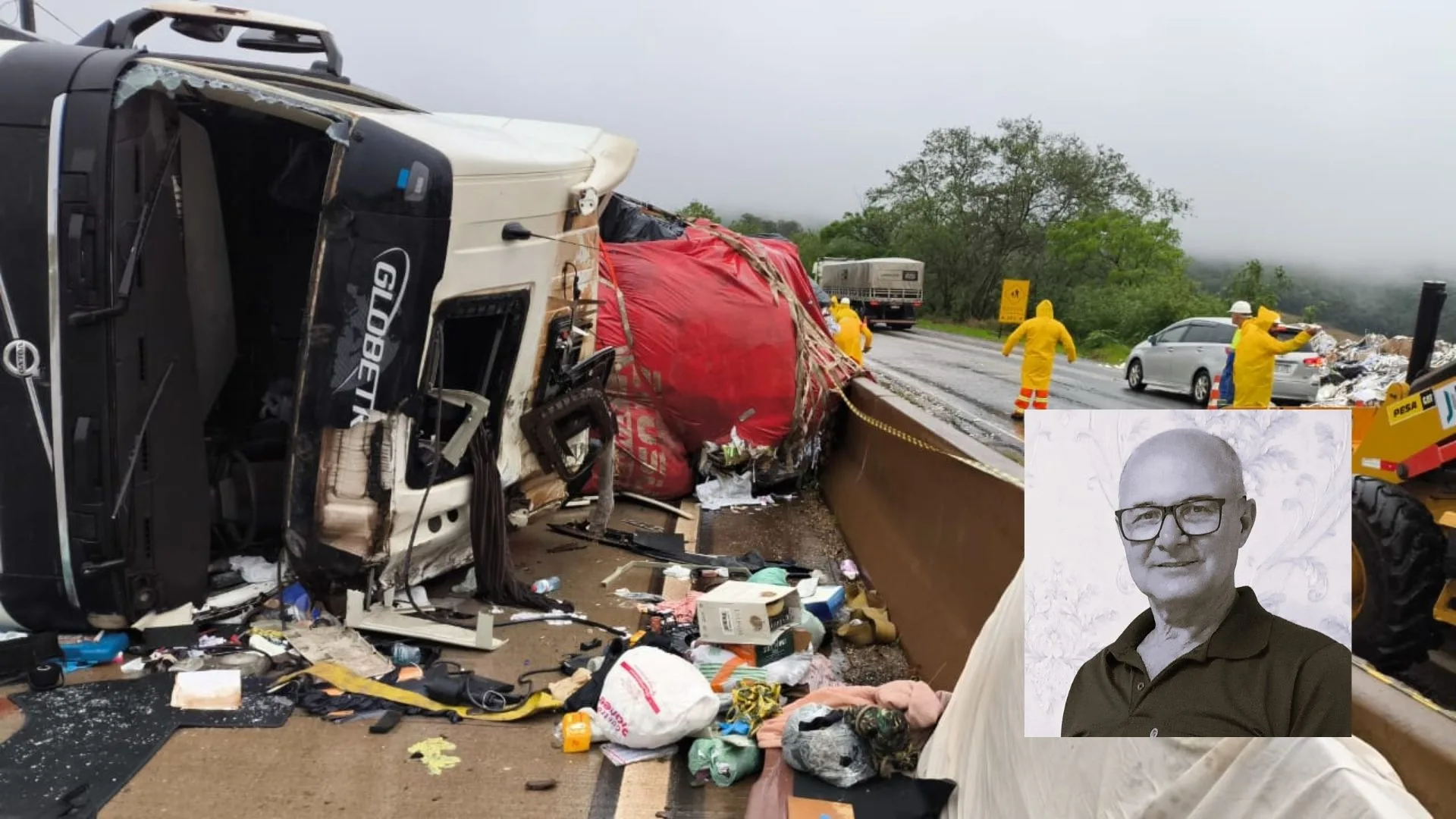 Caminhoneiro de SC morre em grave acidente no Paraná | Imagem: PRF/Redes Sociais/Reprodução Caminhoneiro de SC morre em grave acidente no Paraná | Imagem: PRF/Redes Sociais/Reprodução