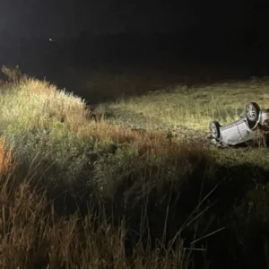Grave acidente deixa jovem ferido após capotamento na SC-480 | Imagem: Corpo de Bombeiros de SC