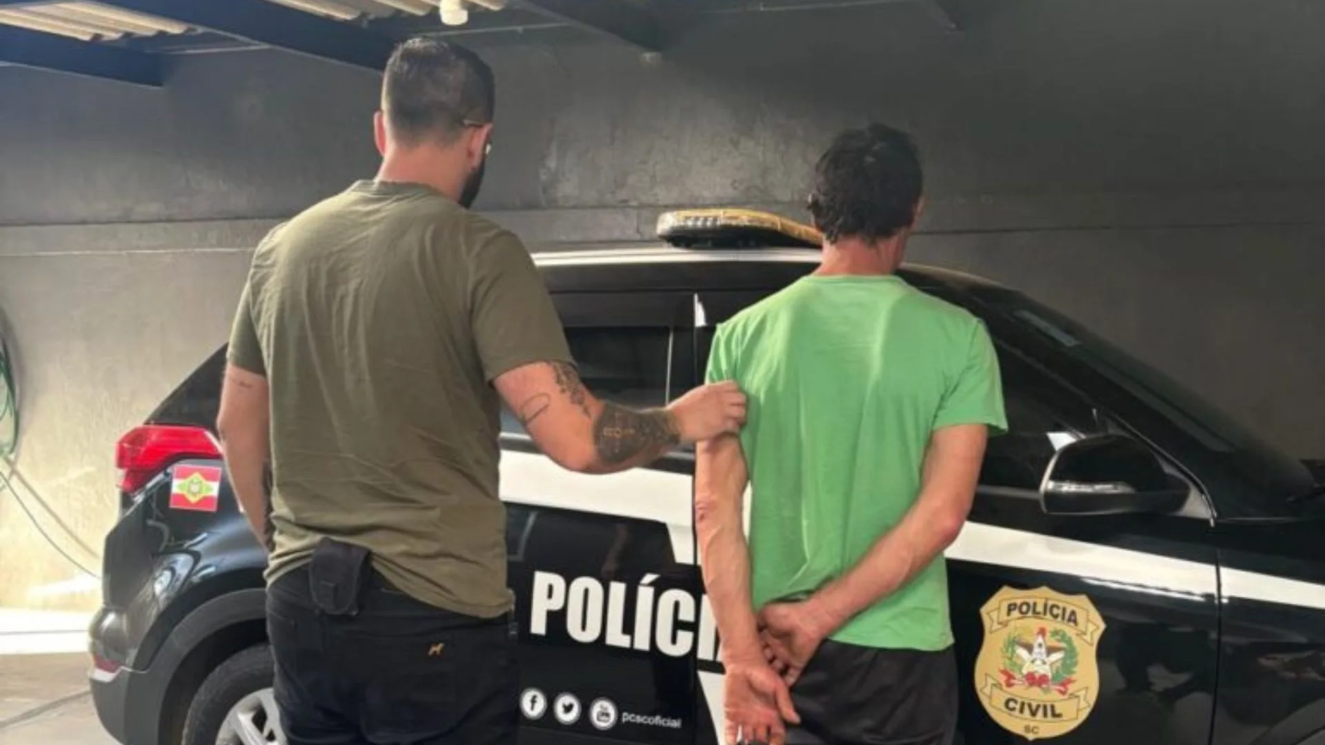Traficante é preso em SC, é o 100º capturado por tráfico em 2025 na cidade | Foto: divulgação/ PCSC 