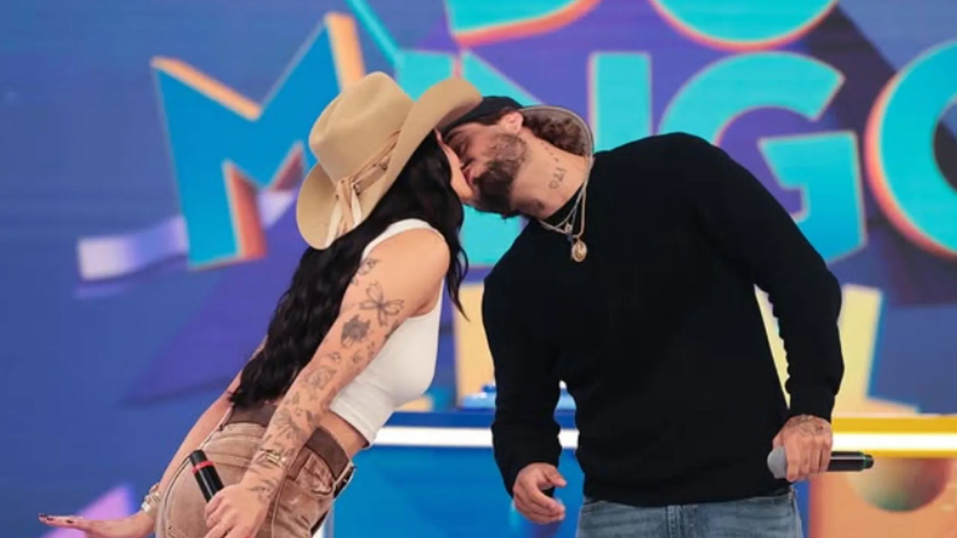 Ex de Virgínia, Zé Felipe mostra momento íntimo com Ana Castela | Foto: reprodução / SBT 