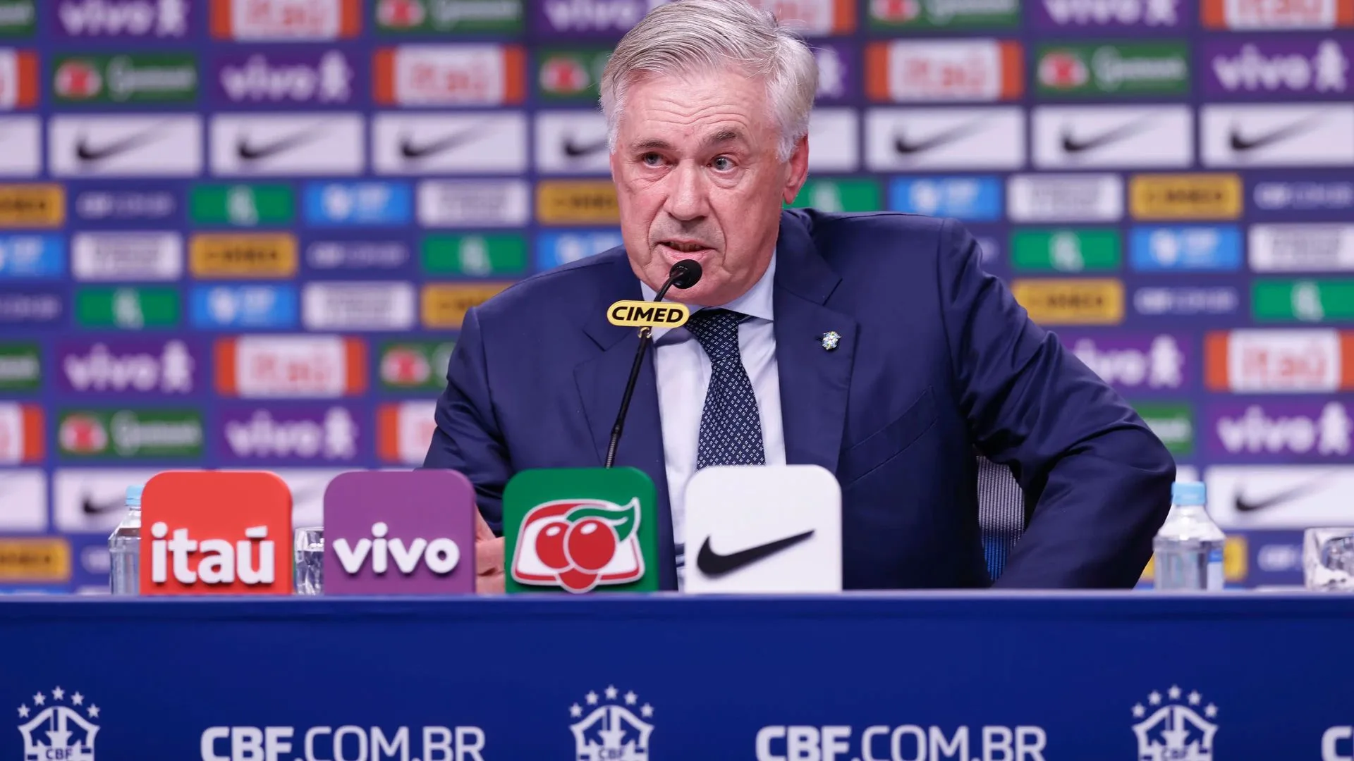 Ancelotti convoca Seleção: Vini Jr. e Rodrygo retornam; veja a lista completa.| Foto: Rafael Ribeiro / CBF / Divulgação