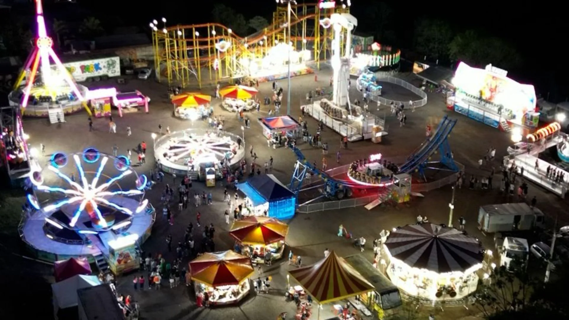 Parque de diversões da Efapi baixa preços e oferece brinquedos à R$ 10 | Imagem: Prefeitura de Chapecó/Reprodução