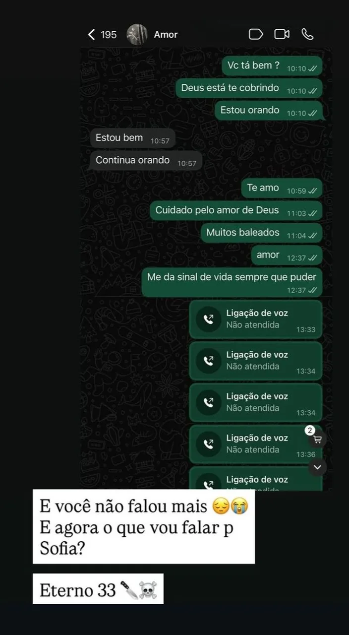 'Continua orando': policial morto na megaoperação do RJ mandou mensagens para a esposa antes de morrer