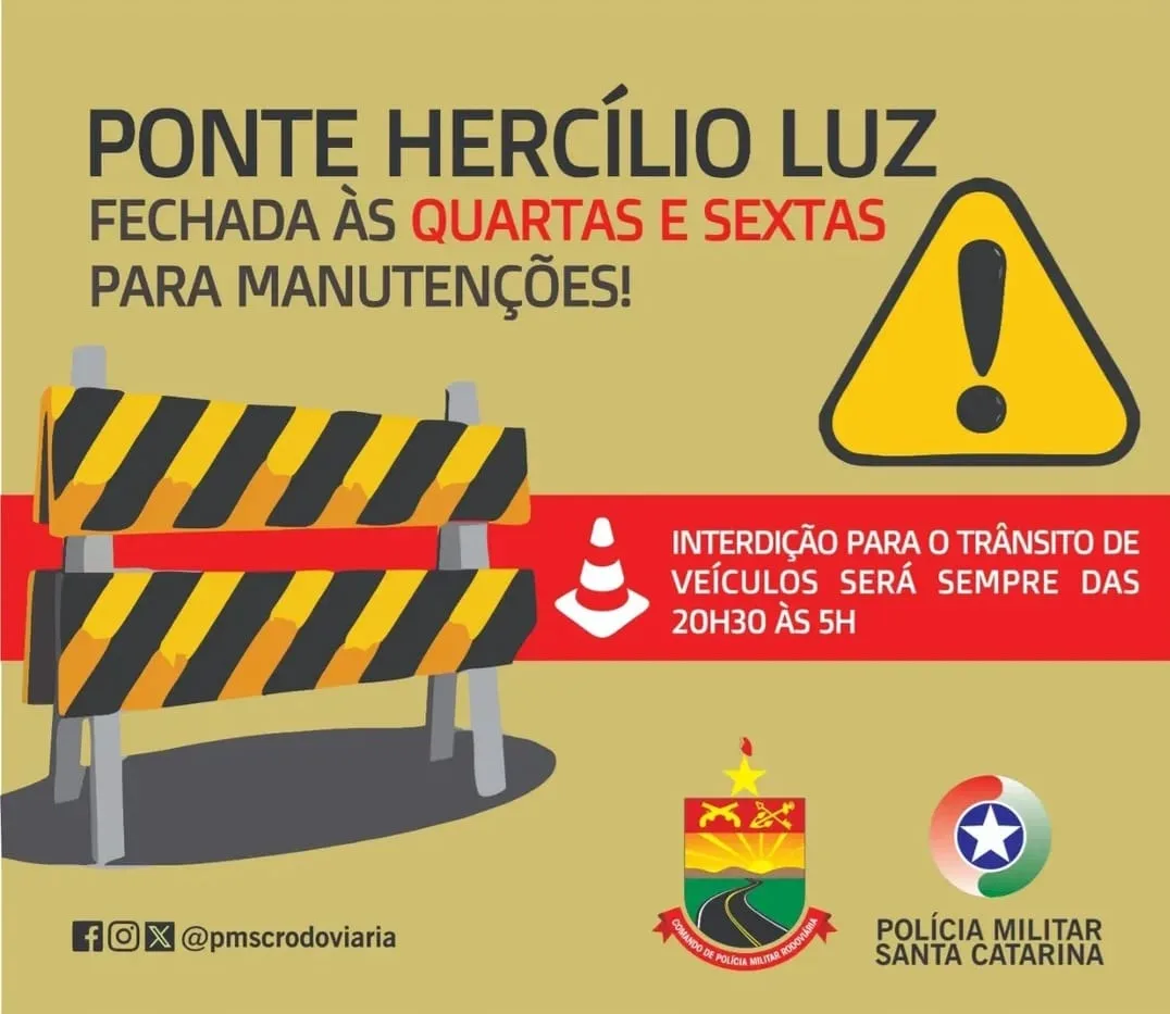 Alterações de trânsito na ponte Hercílio Luz