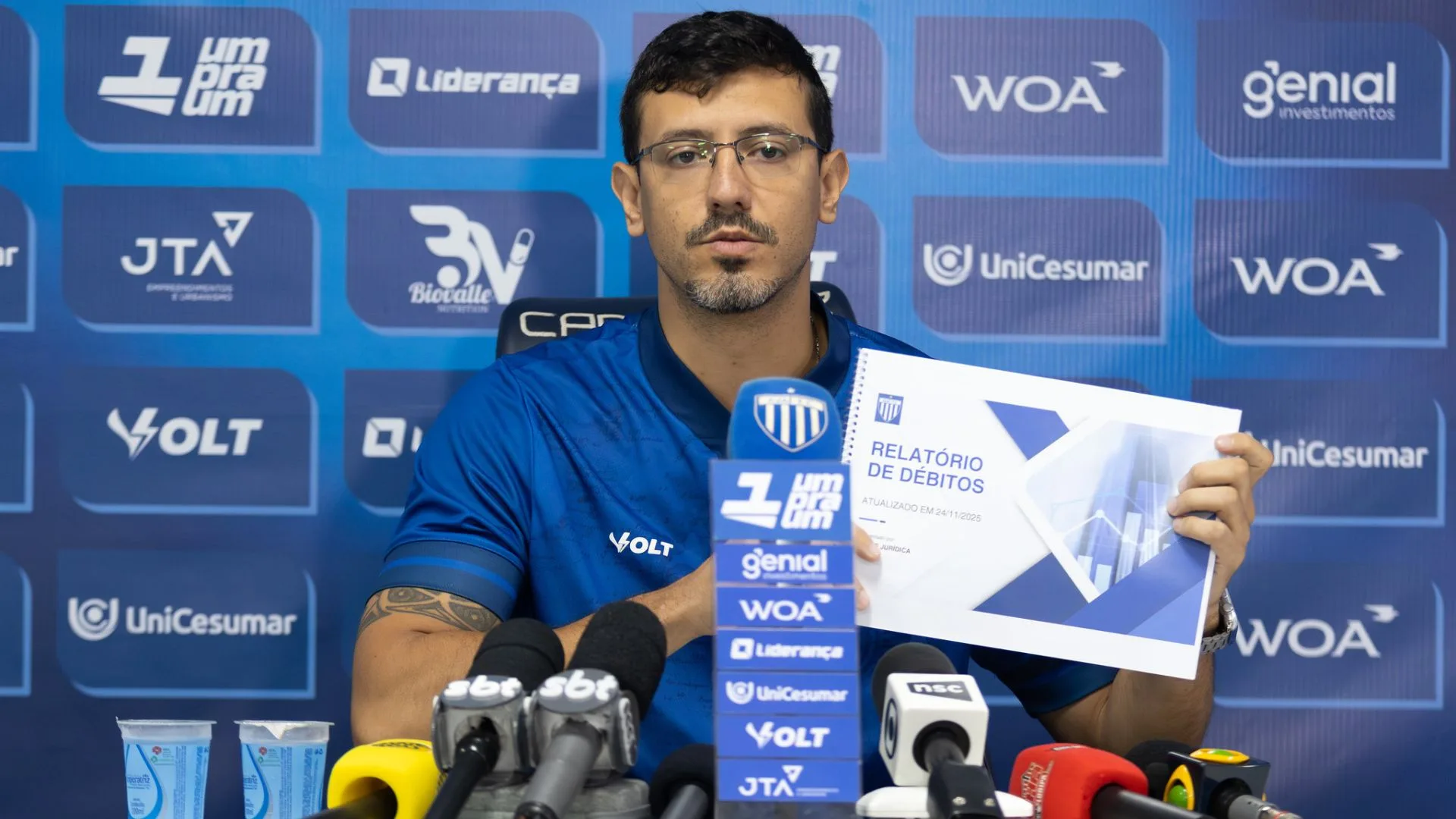 Avaí projeta 2026 com dívida de R$ 48,8 milhões, corte de 80% no orçamento e possível proposta de SAF.| Foto: Leandro Boeira / Avaí fc / Divulgação